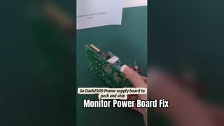 Ремонт платы питания монитора пациента DASH2500 Замена замены